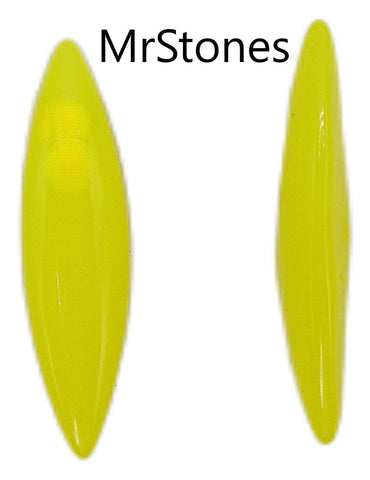24x6mm (3146) Opaque Yellow Marquise Navette Buff Top Doublet