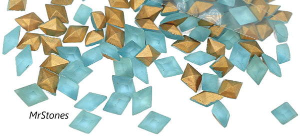 10x7mm (4710) Old Aqua Frosted Matte Diamond Shape