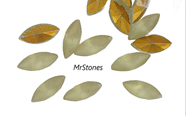 15x7mm (4200/2) Light Jonquil Frosted Matte Marquise Navette