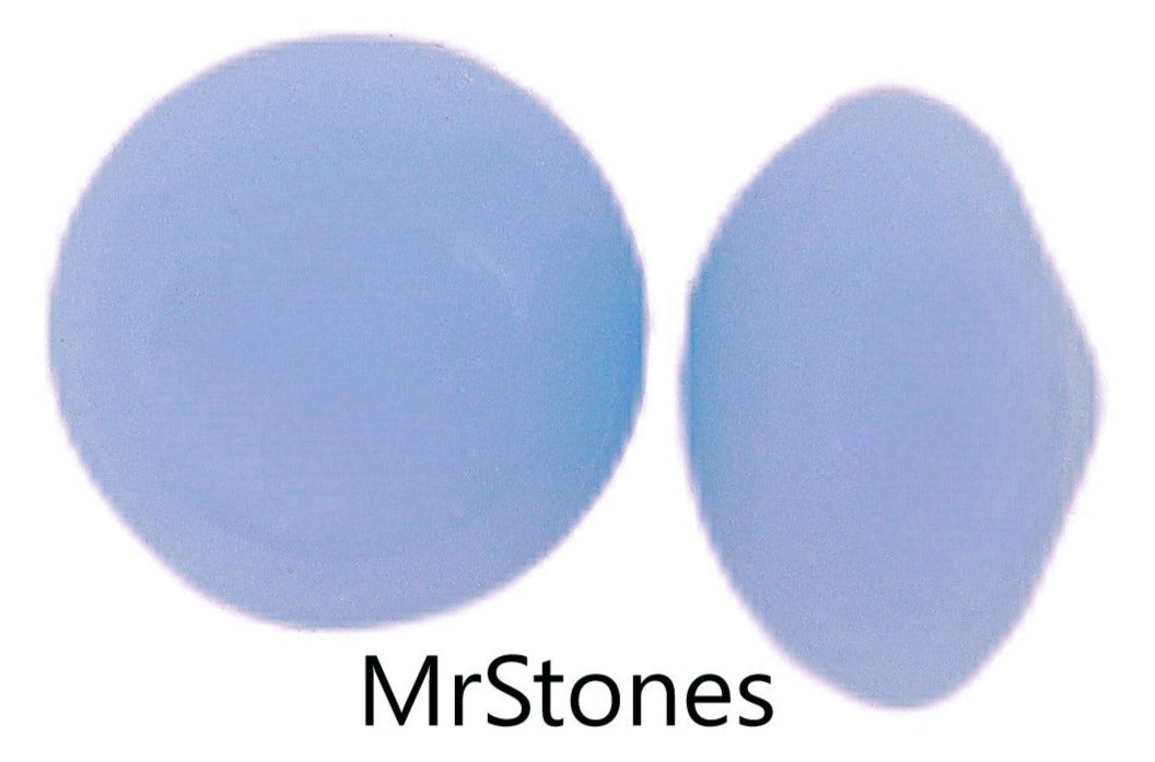 8.2mm (3189) (39ss) Opaque Blue Round Buff Top Doublet 1pc or 12pc