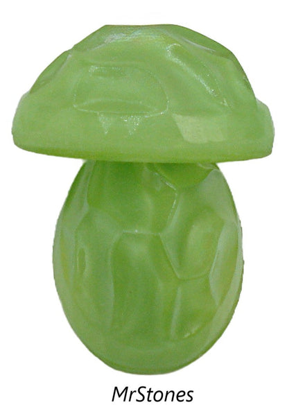 25x18mm (1687) Flawed Peridot 12mm High Dome Oval Cabochon Textured Nugget