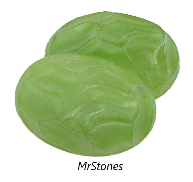 25x18mm (1687) Flawed Peridot 12mm High Dome Oval Cabochon Textured Nugget