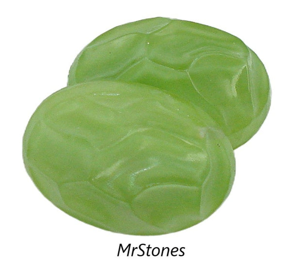 25x18mm (1687) Flawed Peridot 12mm High Dome Oval Cabochon Textured Nugget