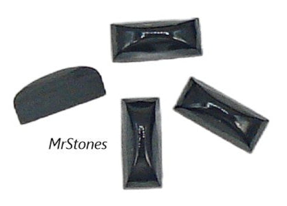 7x3mm (2500) Jet Black Baguette Cabochon
