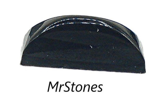 7x3mm (2500) Jet Black Baguette Cabochon