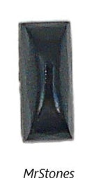 7x3mm (2500) Jet Black Baguette Cabochon