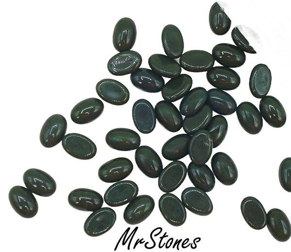 6x4mm (2195) Forest Green Oval Cabochon