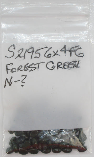 6x4mm (2195) Forest Green Oval Cabochon