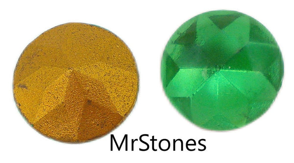 11mm (3189) (48ss) Peridot Green Round Buff Top Doublet