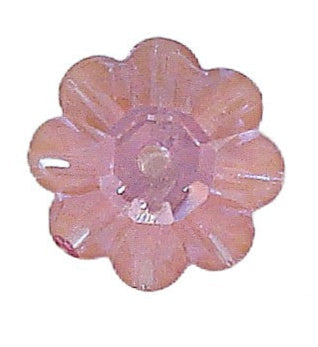 10mm (3700) Rose Pink Margarita Flower Bead 9.3mm Center Hole