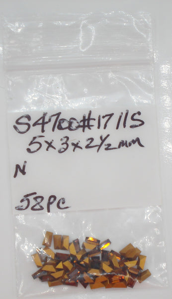 5x3x2.5mm (4700) (#17) Smoked Topaz Tapered Baguette