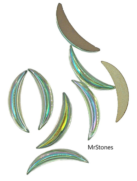 21x4mm Peridot AB Crescent Moon Cabochon