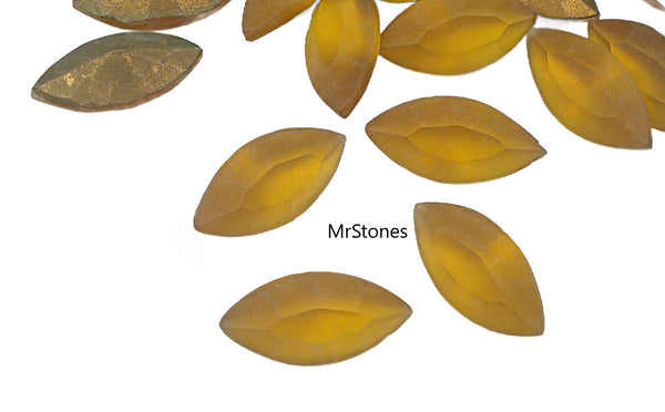 15x7mm (4200/2) Topaz Frosted Matte Marquise Navette
