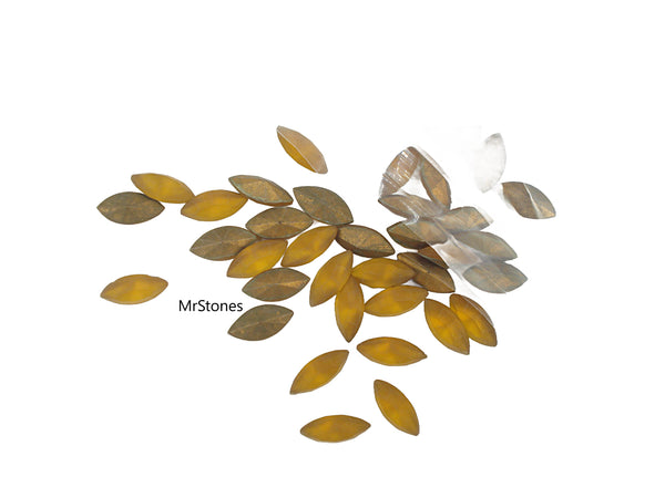 15x7mm (4200/2) Topaz Frosted Matte Marquise Navette