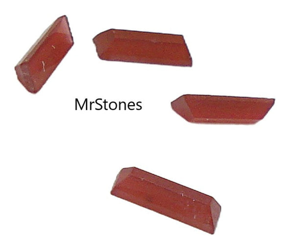 6x2mm (3932) Czech Cornelian Flatback Baguettes 4pk/$1.00