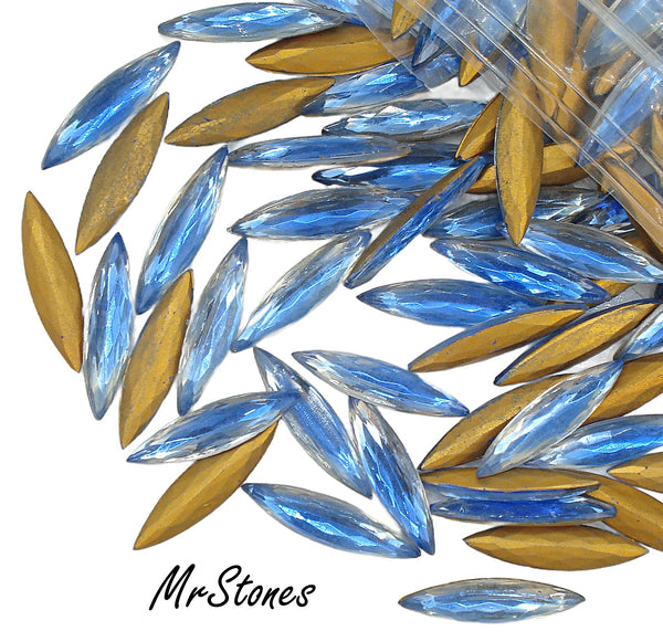 24x6mm (4200/2) TTC Bi Color Sapphire Crystal Marquise Navette