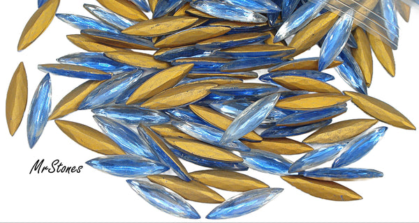 24x6mm (4200/2) TTC Bi Color Sapphire Crystal Marquise Navette
