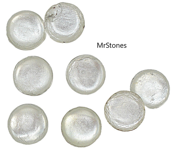 15mm (2194) Crystal Icy Foiled Back Round Cabochon