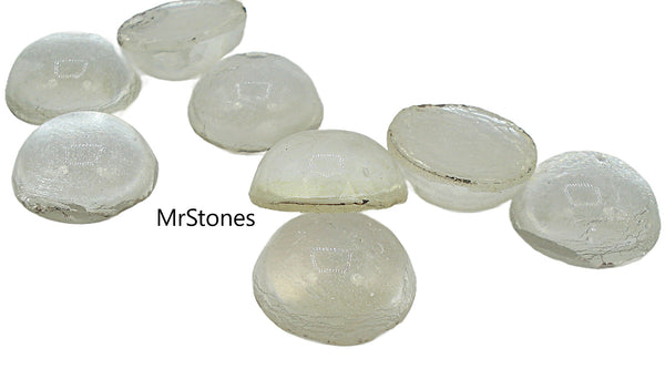 15mm (2194) Crystal Icy Foiled Back Round Cabochon