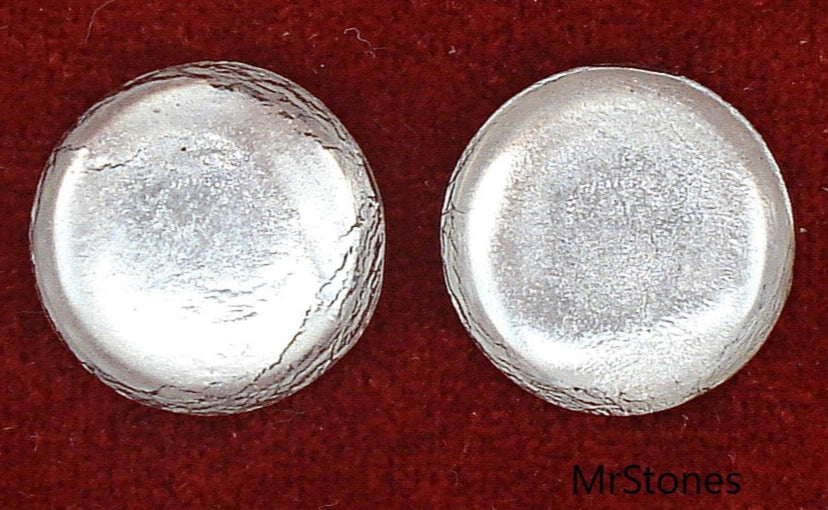 15mm (2194) Crystal Icy Foiled Back Round Cabochon