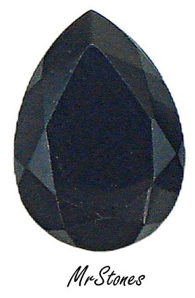 15x11mm (4320/2) TTC Jet Black Unfoiled Pear Pendeloque Teardrop