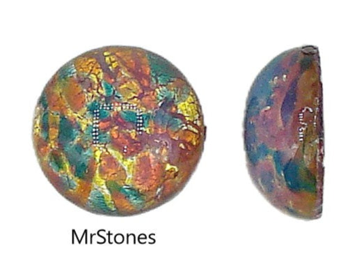 15mm (1684) Czech Fire Opal Round Cabochon