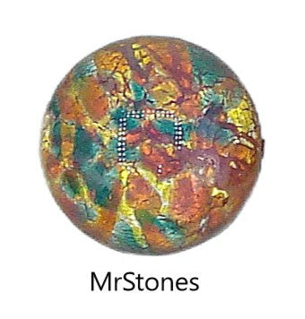 15mm (1684) Czech Fire Opal Round Cabochon