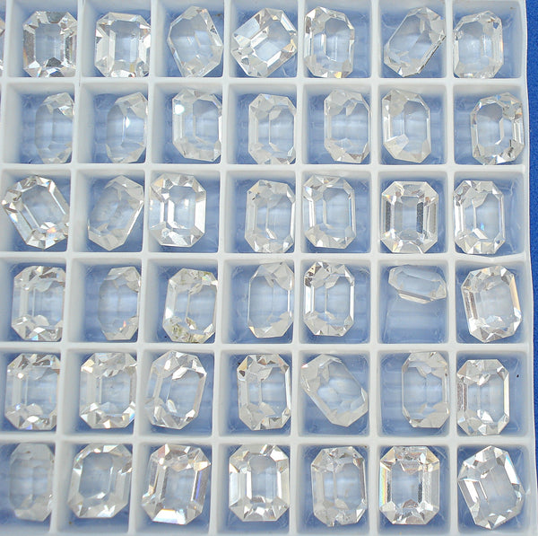 10x8mm (4600) Crystal Unfoiled Cushion Octagon