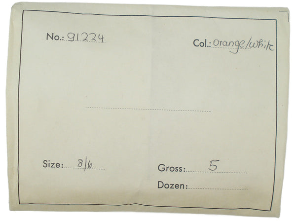 8x6mm (2195) Orange Oval Cabochon White Rays Petals Flower $1.00/5pcs or $5.95/100pcs