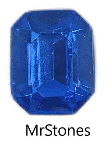 10x8mm (4600/2) TTC Czech Sapphire Blue Cushion Octagon
