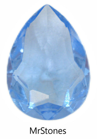 25x18mm (4320/2) TTC Light Sapphire Blue Pear Pendeloque Un-Foiled