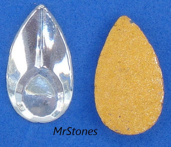 20x11mm (2300) Crystal Fancy Cut Pear Teardrop Flatback