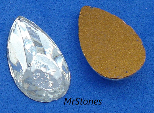 20x11mm (2300) Crystal Fancy Cut Pear Teardrop Flatback