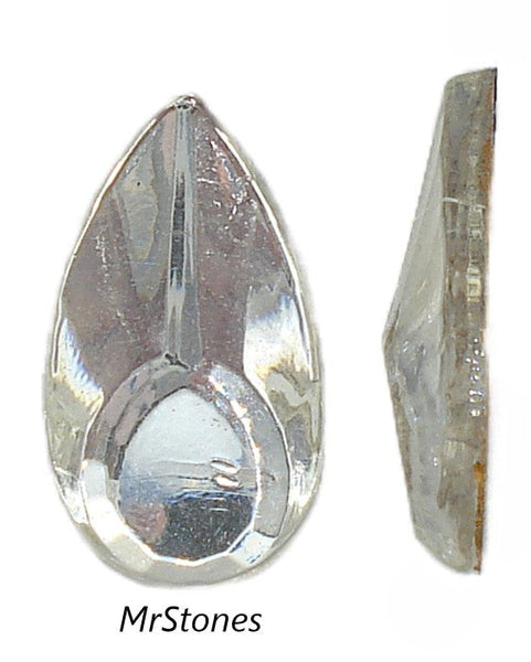 20x11mm (2300) Crystal Fancy Cut Pear Teardrop Flatback