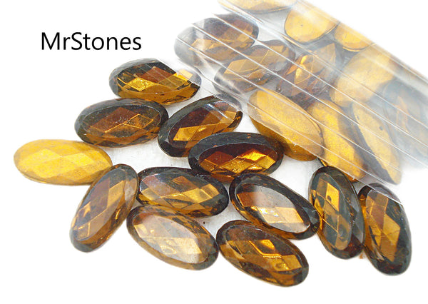 12x6mm (4123/2) Smoked Topaz Oval Shape Extra Facets