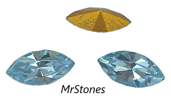 10x5mm (4200) Light Aqua Blue Marine Marquise Navette Swarovski