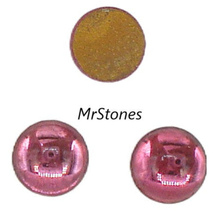 7mm (2194) Rose Pink Czech Round Cabochon