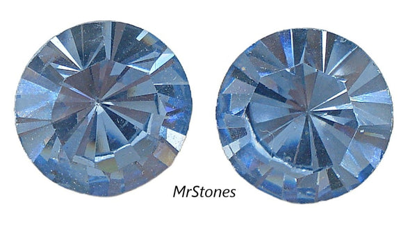 14.2mm (1102) (60ss) Light Sapphire Blue Large Table Round Chaton