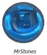 7mm (2194) Capri Blue Round Cabochon Czech