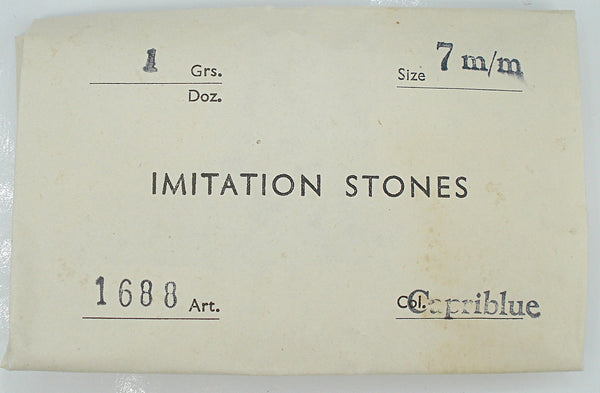 7mm (2194) Capri Blue Round Cabochon Czech