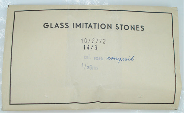 14x9mm (LEAF) Raspberry Color Flat Back Leaf Gold Foiled West Germany