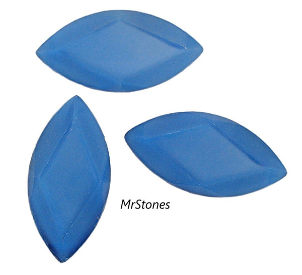 30x15mm (4202/2) Blue Moonstone Channel Cut Marquise Navette