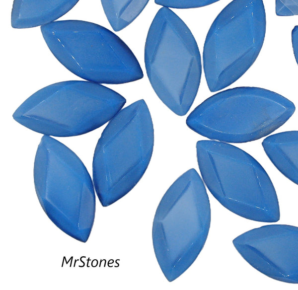 30x15mm (4202/2) Blue Moonstone Channel Cut Marquise Navette