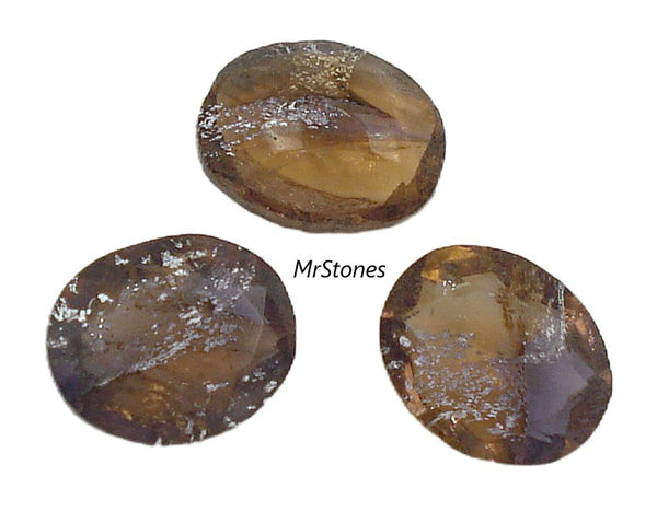 9x7.5mm (4130/2) TTC Smoked Topaz Purple Foil Inside Oval Shape Unfoiled