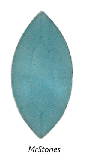 15x7mm (4200/2) Old Czech Aqua Frosted Matte Marquise Navette
