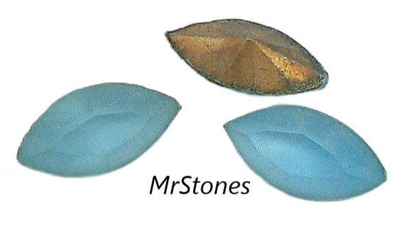 10x5mm (4200/2) Old Aqua Frosted Matte Marquise Navette
