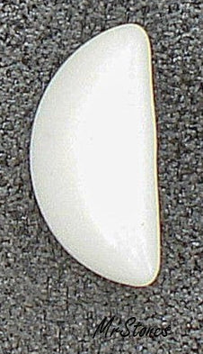 12x6mm (4728/2) Chalk White Buff Top Doublet Half Moon