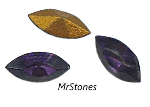 6x3mm (4200/2) TTC Amethyst Purple Marquise Navette France Demi-Fin