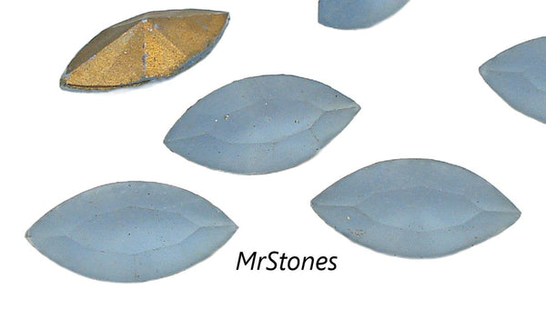 15x7mm (4200/2) Light Sapphire Blue Frost Matte Marquise Navette