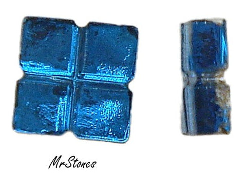 5mm (2400) Capri Blue 4 Square Flatback Swarovski Art. 477